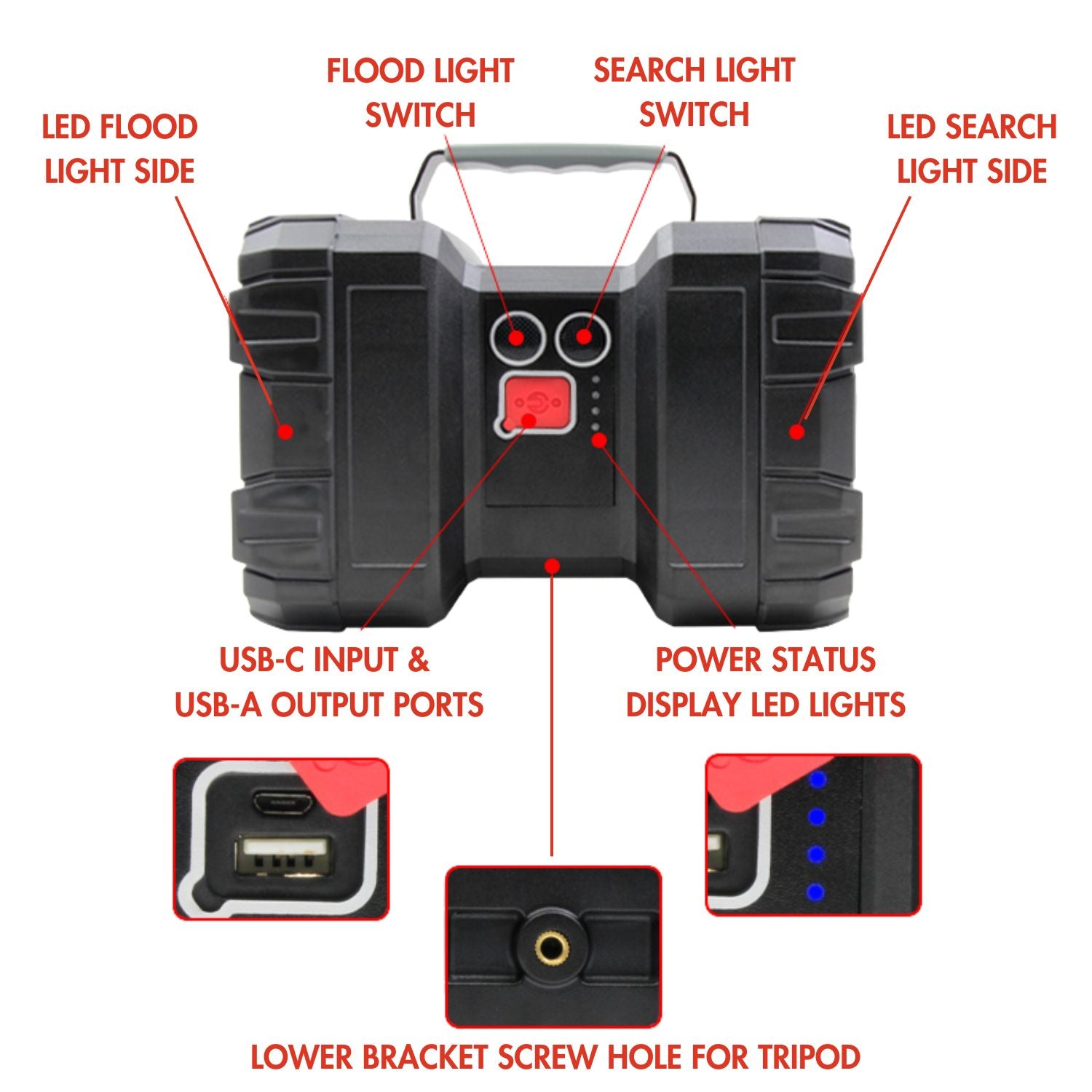 High Powered Survival Flash Light