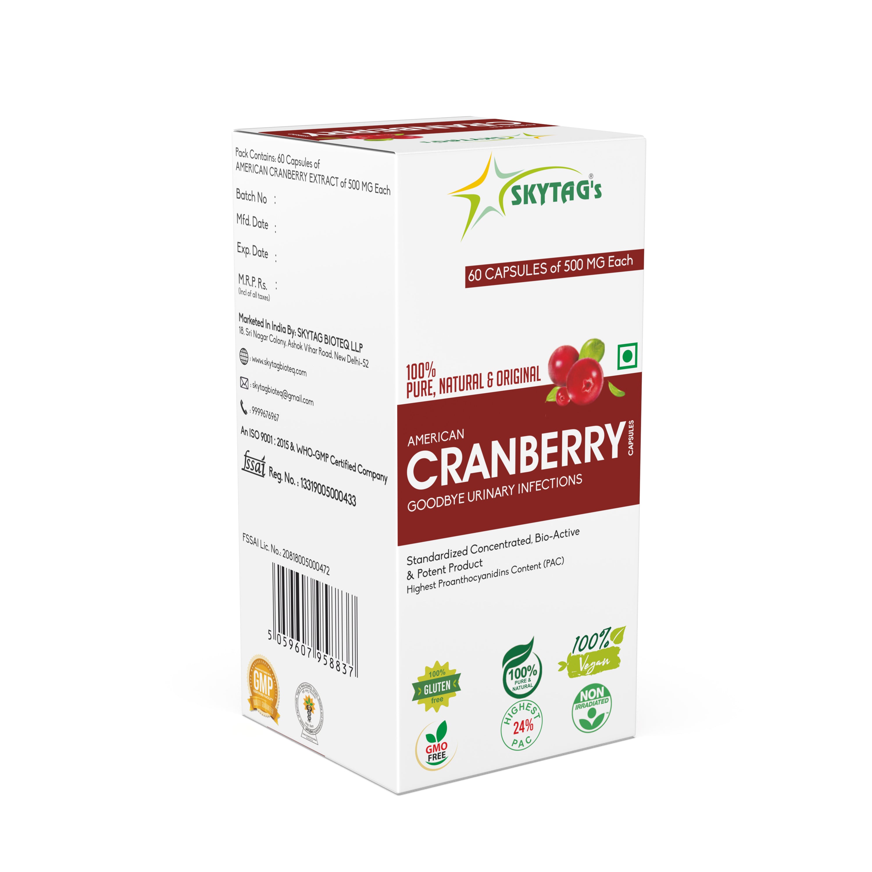 Skytag Bioteq-American Cranberry Capsules