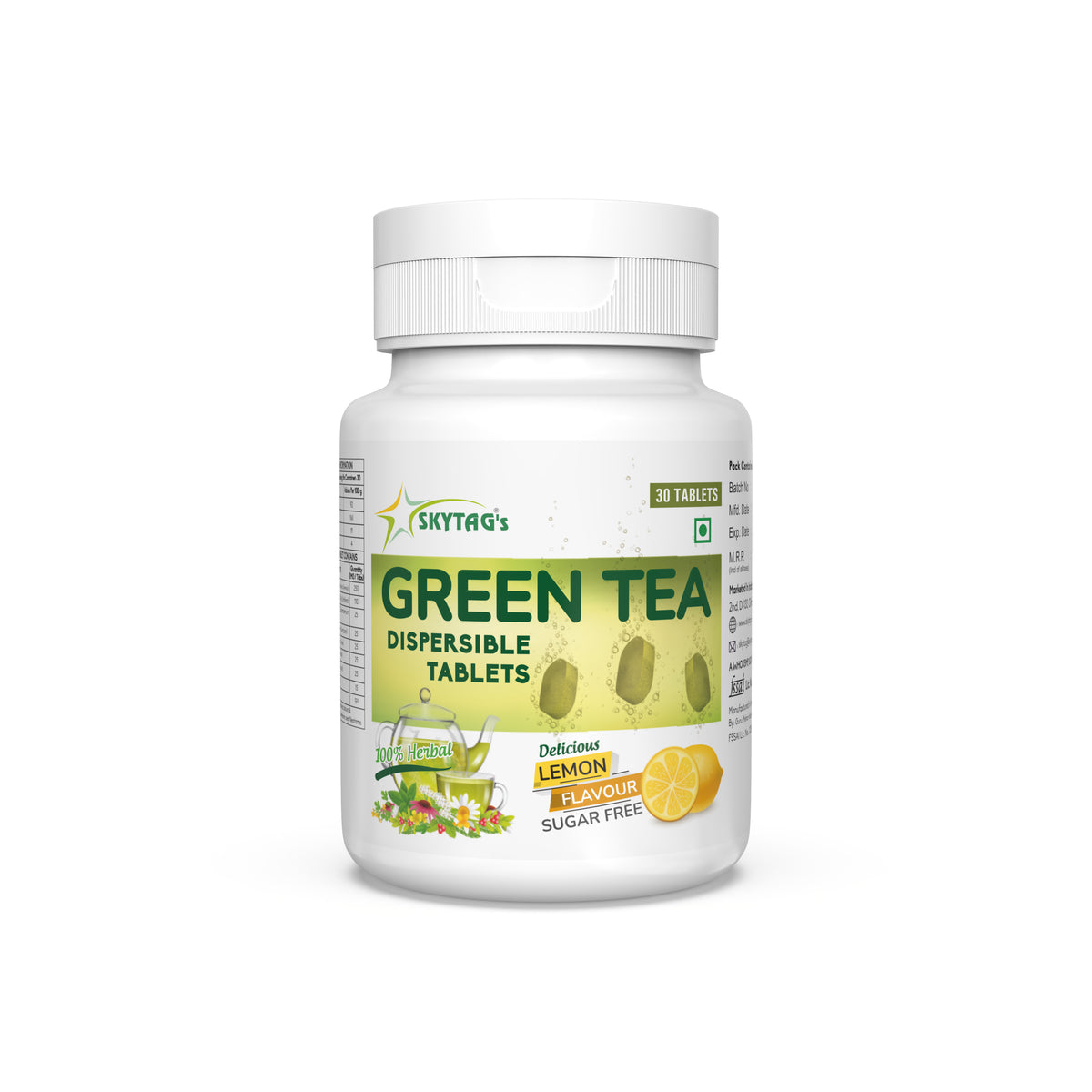 Herbal Green Tea Dispersible Tablets – SkyTag