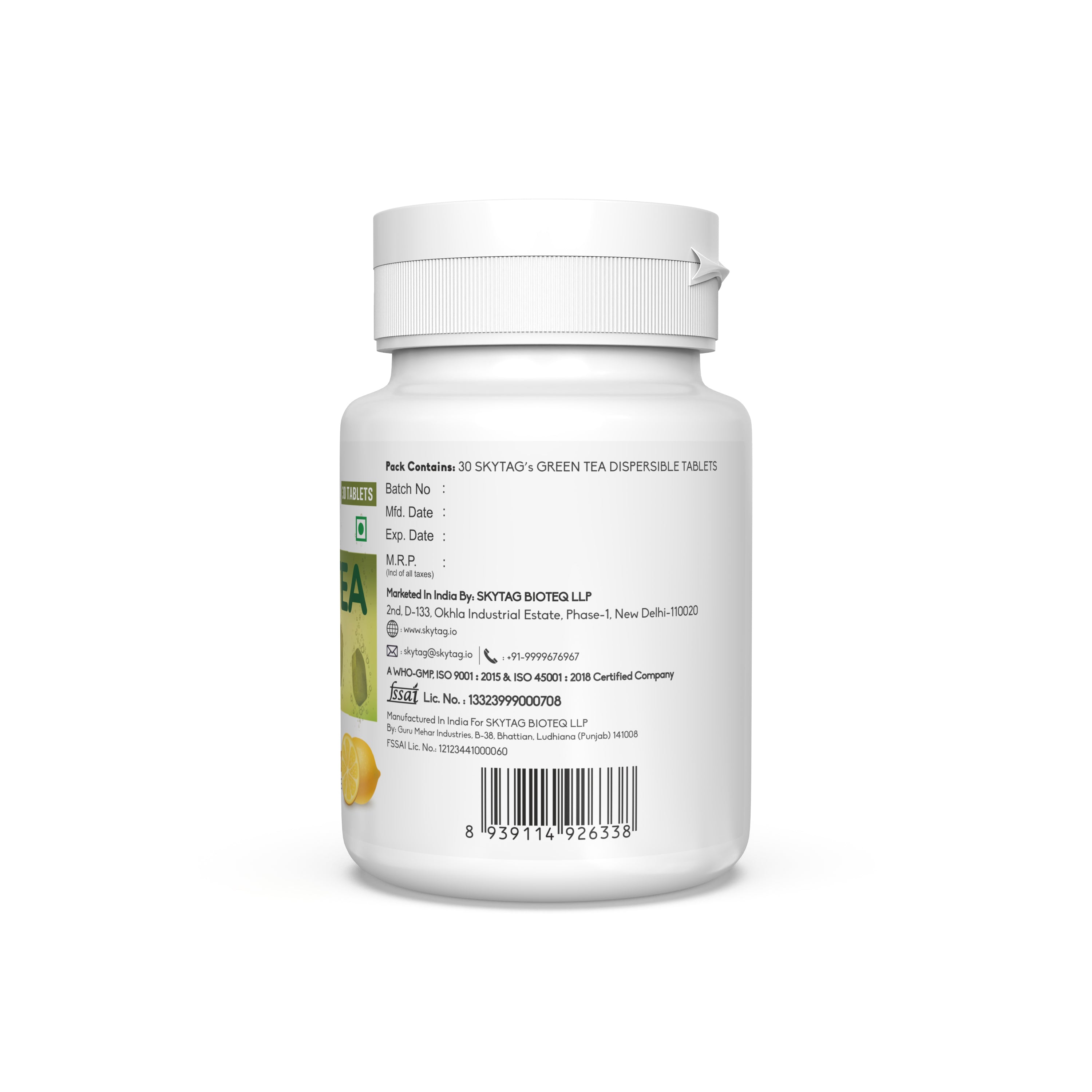 Herbal Green Tea Dispersible Tablets