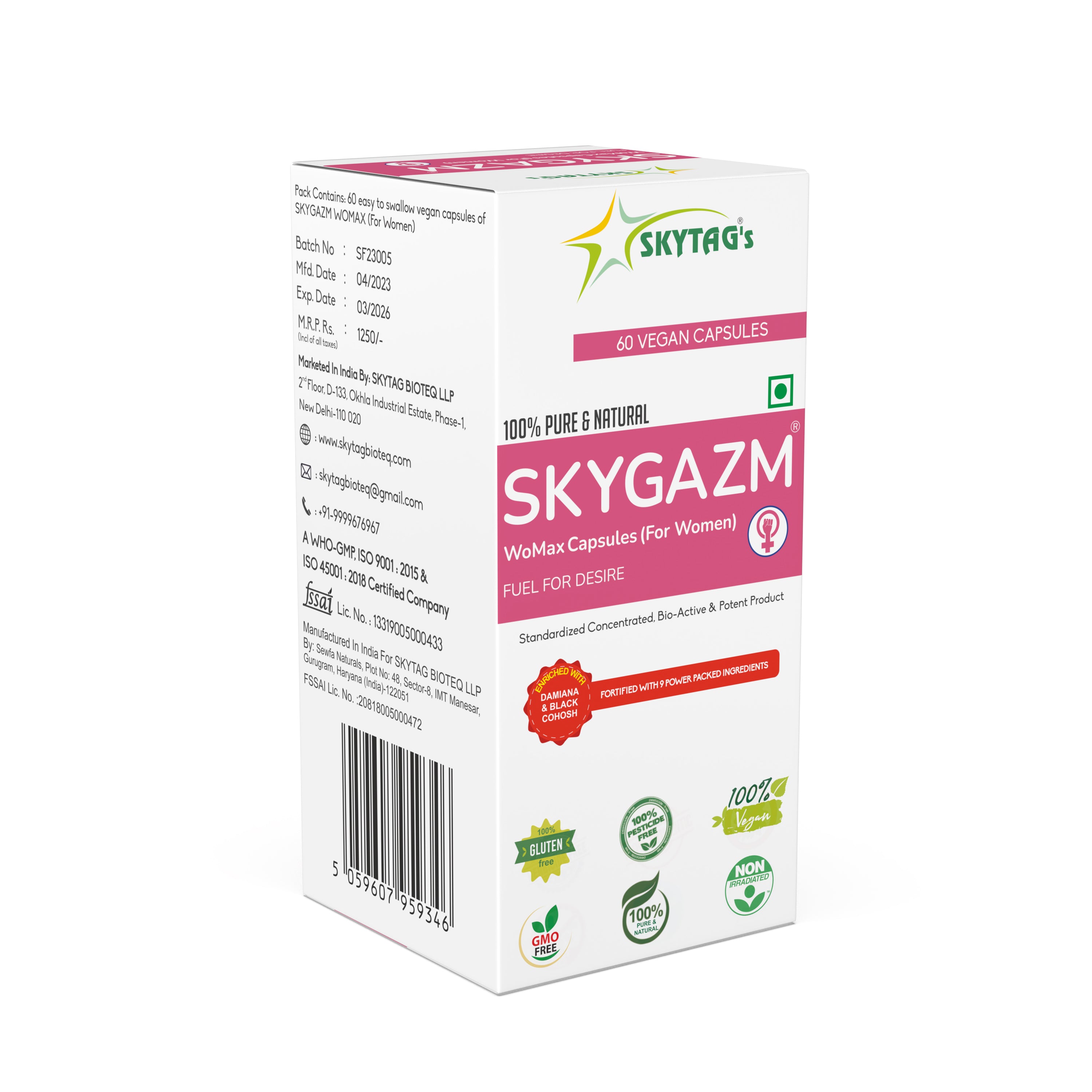 PURE & NATURAL SKYGAZM WOMAX CAPSULES (For Women)