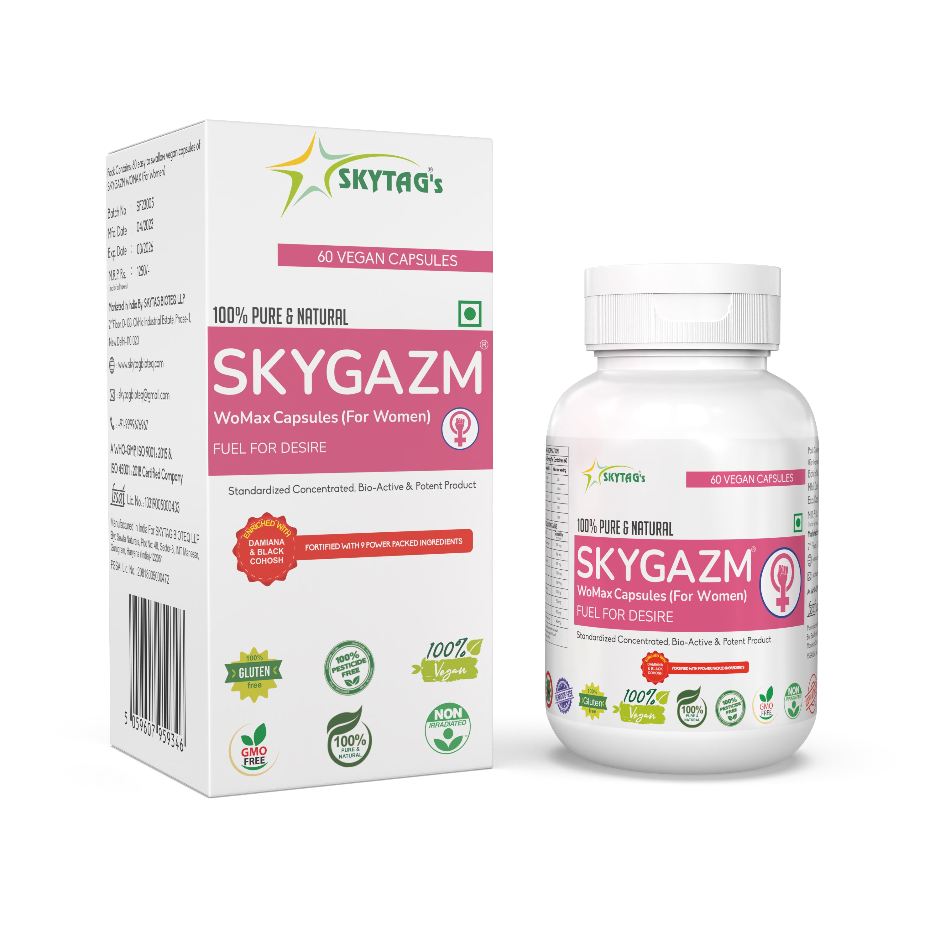 PURE & NATURAL SKYGAZM WOMAX CAPSULES (For Women)