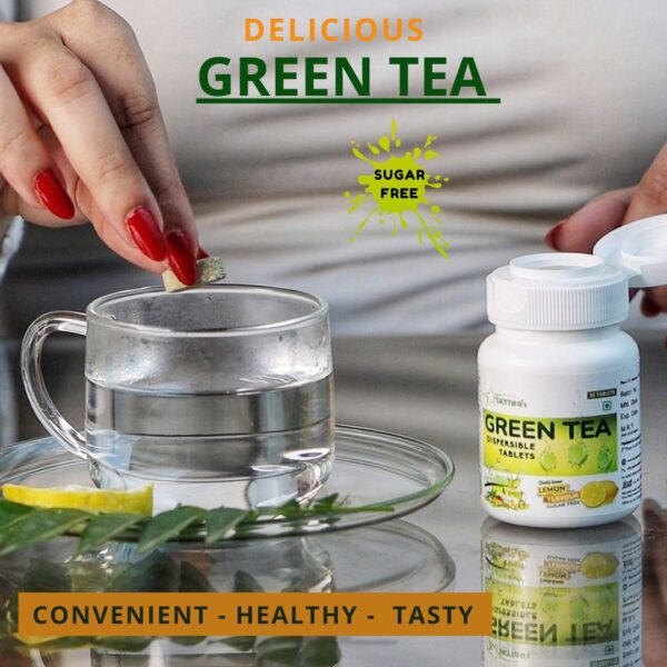 Caffeine-free green tea tablets